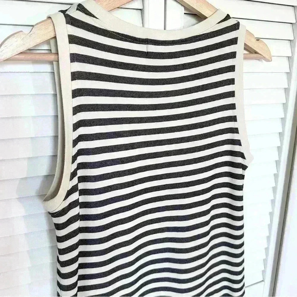 RARE Nümph Danish Designer Modern Sleeveless Dress | Black White Orange | SZ L - Picture 6 of 10